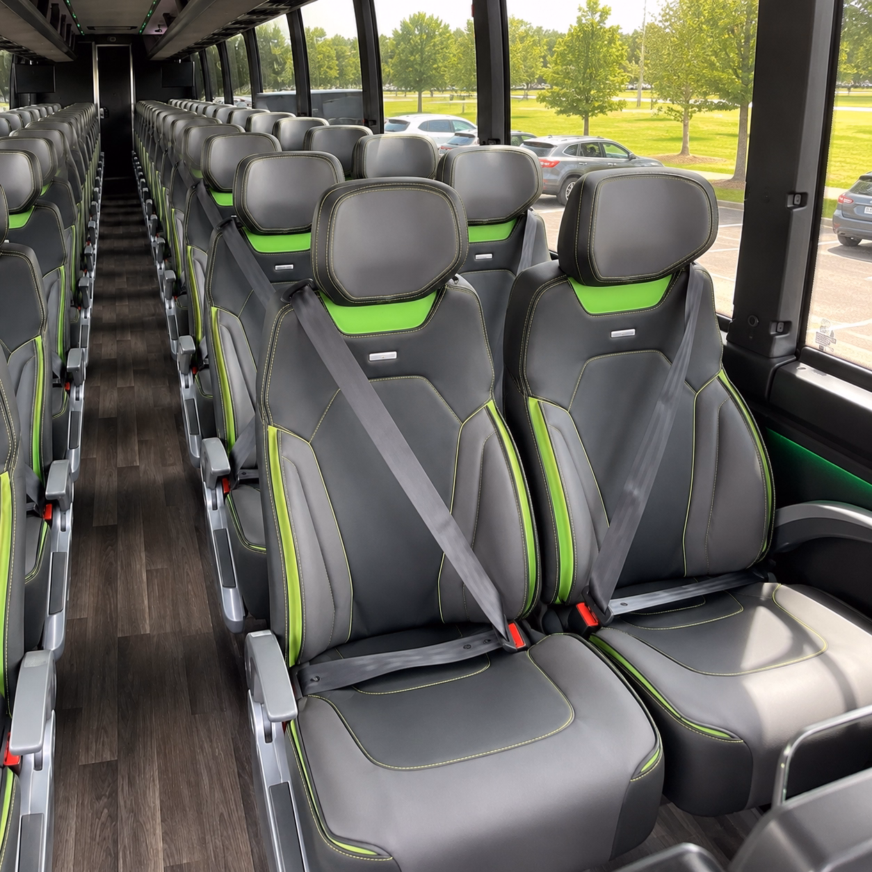 overland park charter bus services interior